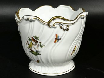 A Gilt Rimmed Porcelain Vase By Herend