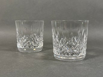 A Pair Of Brilliant Waterford Crystal Old Fashioned Glasses, Lismore Pattern (2 Total)