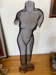Randy Cooper Wire Mesh Female Nude Shadow Sculpture 11x6x39