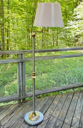 A Vintage Chrome And Brass Floor Lamp