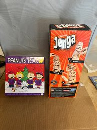 Jenga And Peanuts 100 Piece Puzzle Unused