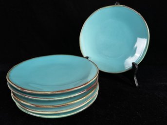 Made In Italy Blue Glazed Plate Set