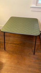 Folding Green Card Table 35x28x35 Clean And Solid