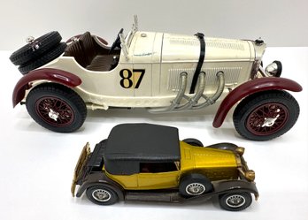 Rare Vintage Durago Mercedes Benz Model Car, Made In Italy & Matchbook 1930 Packard Victoria Made In 1969