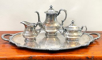 A Vintage Gorham Nickel Silver Tea Service