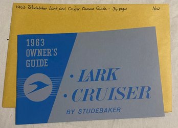 1963 Studebaker Lark And Cruiser Owners Guide