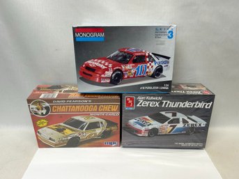 3 Sealed 90s NASCAR Model Kits