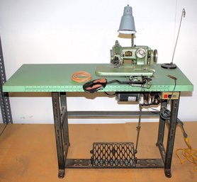 Vintage Working Rex Blind Stitch Sewing Machine L118C-6 On Base