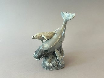 The Whales Tail Sculpture In Cultured Grey Onyx