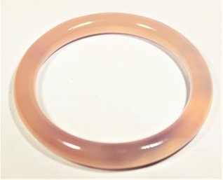 Genuine Chinese Rose Quartz Hard Stone Bangle Bracelet