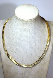 Fine Italian Gold Over Sterling Silver Double Strand Necklace 18' Long