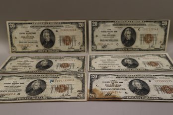 1929 Twenty Dollar Bills Brown Seal (6)