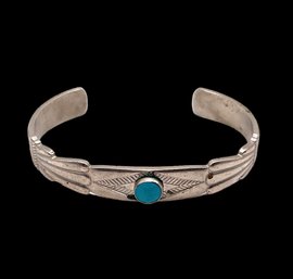 Vintage Native American Engraved Cuff Bracelet