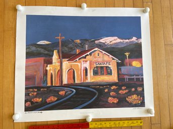 Lot 1 - Santa Fe Station Artist Signed Klocksien Poster 30x25