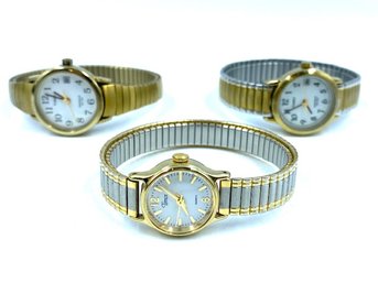 Trio Of Vintage Timex Stretch Band Watches