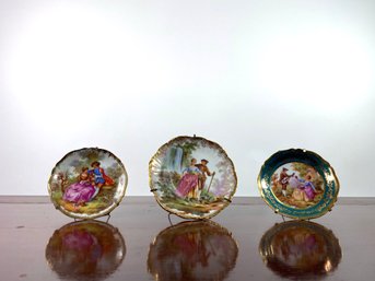 A Trio - Limoges Diminutive Courting Plates