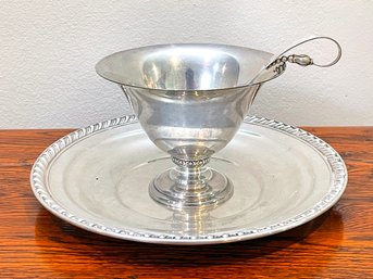 A Vintage Randahl Sterling Silver Compote, Spoon, And Underplate