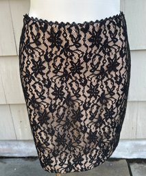 Sexy Fitted Black Lace By Nicole Miller Size 4 Skirt