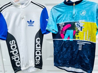 Two Men's Cycling Jerseys - Adidas & Castelli