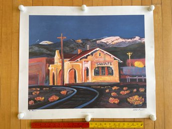 Lot 2 - Santa Fe Station Artist Signed Klocksien Poster 30x25