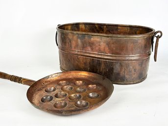 Antique Copper Cook Ware Or Decor