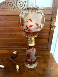 Ruby Red Hurricane Lamp