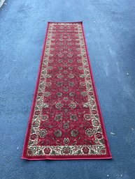 10-Feet X 31 Inch Traditional Runner Rug Non-Slip Bordered Oriental Design Red