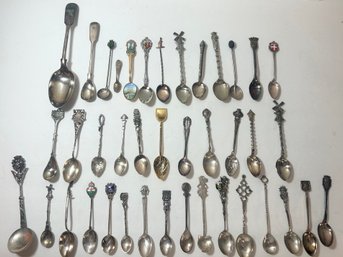 Lot Of Collectible Spoons - Many Silver & Sterling