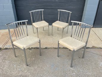 Vintage Brody Chrome Spindle Back Dining Chairs