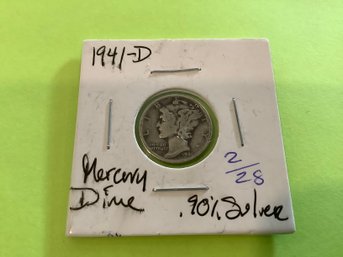 1941 D Mercury Dime 90 Silver 53