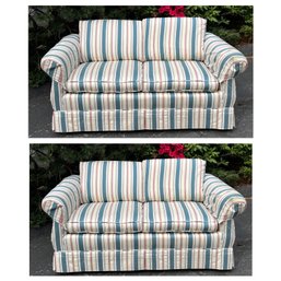 Pair Of Striped Sofas