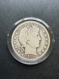 1915-D Silver Barber Half Dollar