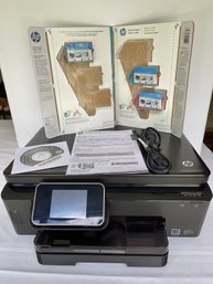 HP PhotoSmart 62 Print-scan-copy-web Printer  1 XL Black Cartridge, XL Colored Inks: Cyan, Magenta