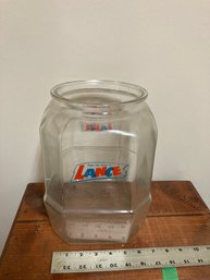 Vintage Lance Glass Display Counter Cookie Cracker Jar