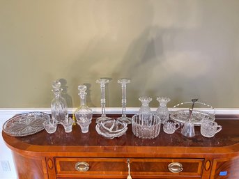 Lot Of Decanters, Clear Glass, Crystal Items