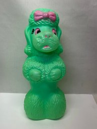 A.J Renzi Blow Mold HOT Green Poodle Bank 1965 #2