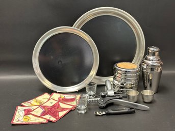 A Fantastic Bar Lot: Vintage Trays & More