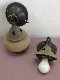 Vintage Pair Of Wall Hanging Light Fixtures