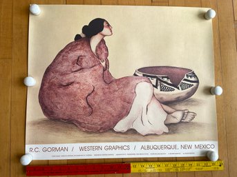 'Tonto Bowl' R.C. Gorman Western Graphics Workshop Albuquerque, NM Poster 24x19.5