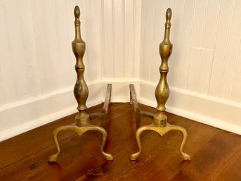 Antique Brass Andirons