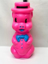 A.J Renzi Blow Mold Bank 1965 HOT PINK PiggyBank