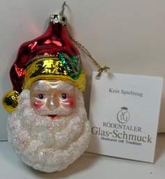 German Rodentaler Glas-Schmuck Claus Christmas Ornament