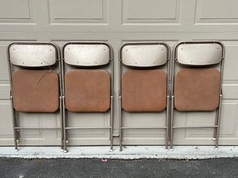 Set Of 4 Dusty Folding Chairs