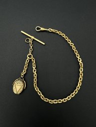 Gorgeous Gold Filled Victorian Pocket Watch Chain & Fob/ Locket