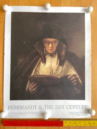Rembrandt & The 21st Century 'An Old Woman Reading' Poster 18.5x24