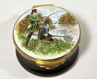 English Limited Edition Fishermen Battersea Enamel Box