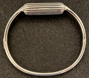Jewelry Fitbit Accessory Bangle Bracelet - Secret Compartment - Silver Tone