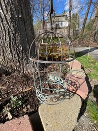 Patio Shepherd's Hook With Hanging Metal Bird House