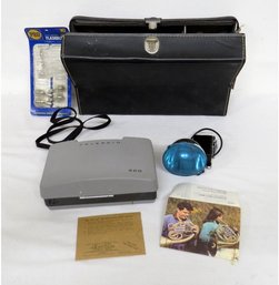 Vintage Polaroid Automatic Land Camera No. 220 In Carry Case W/Flash Accessory, Manuals, Etc.