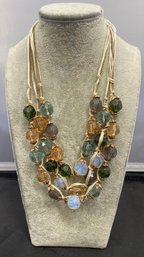 Liz Claiborne Three Stand Bead Necklace